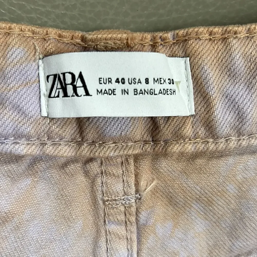 Zara High Waist Shorts Tie Dye Y2K